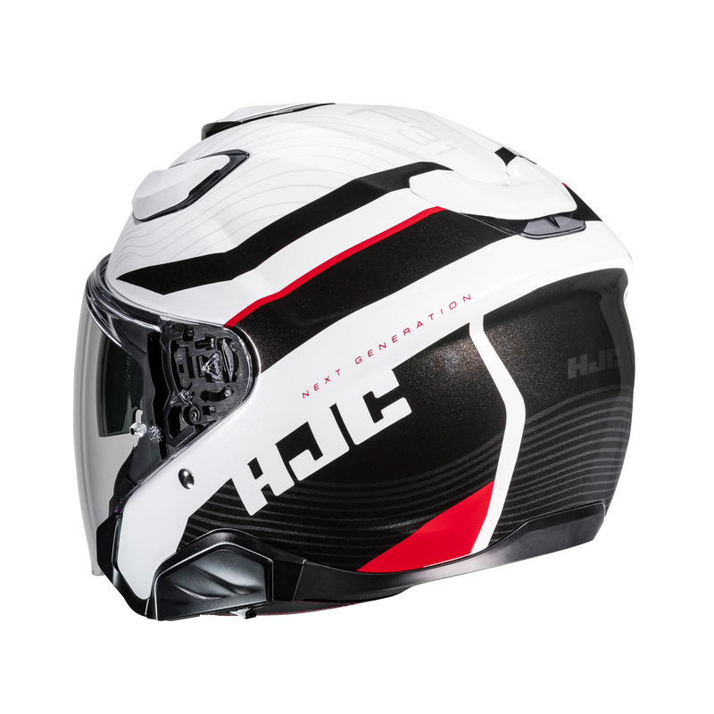 KASK MOTOCYKLOWY HJC F31 NABY SILVER WHITE L