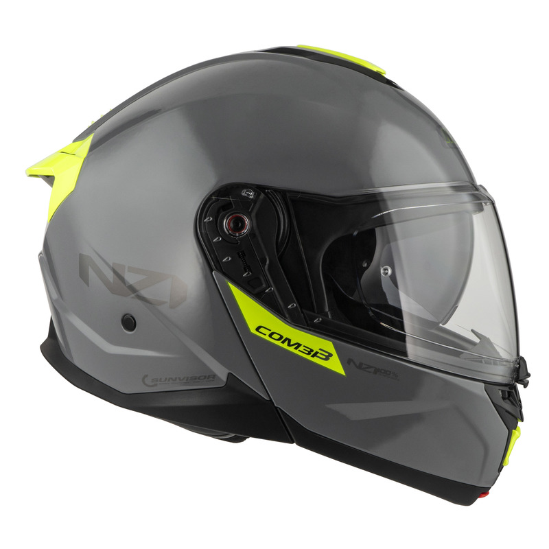 KASK MOTOCYKLOWY NZI COMBI 3 DUO SOLID NOUVEAU NARDO GREY M