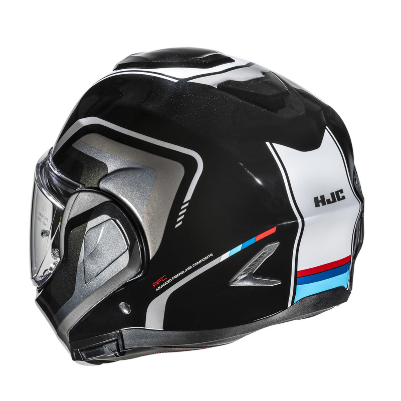 KASK MOTOCYKLOWY HJC F100 REFF BLACK WHITE