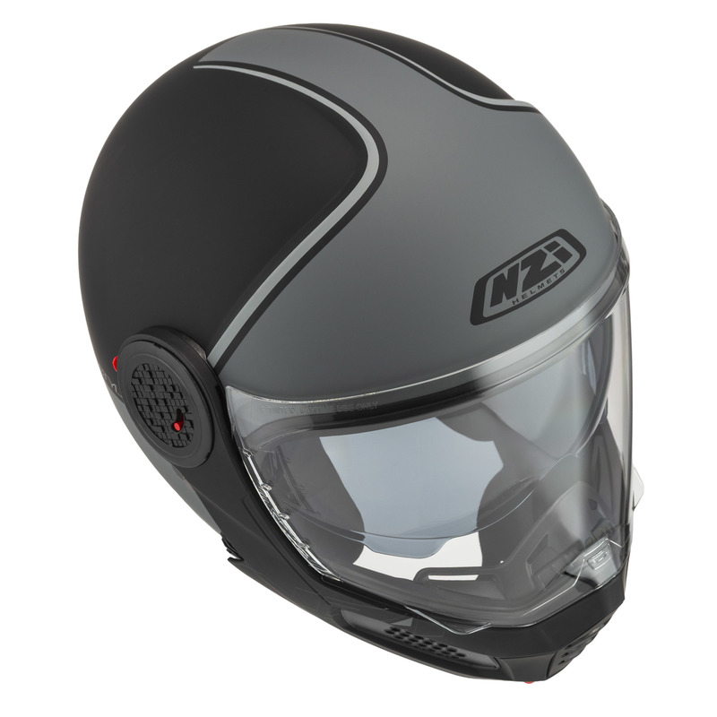 KASK MOTOCYKLOWY NZI MINIMOD DUO SMART BLACK ANTRACITE MATT