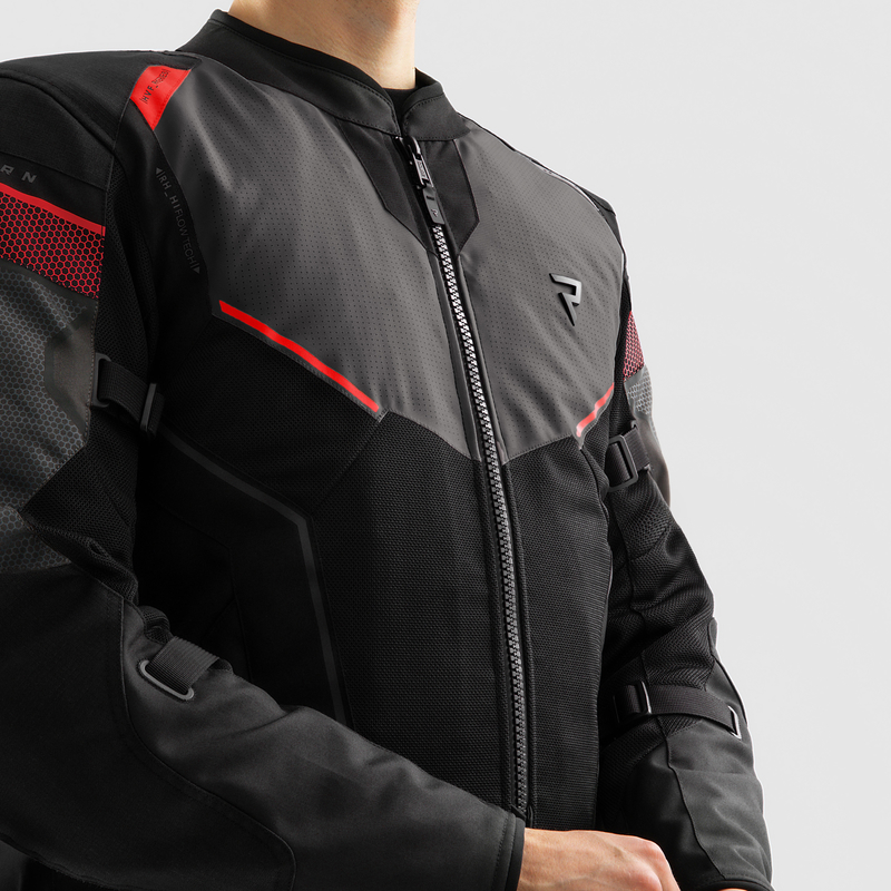 KURTKA MOTOCYKLOWA TEKSTYLNA REBELHORN HIFLOW 5 BLACK GREY RED