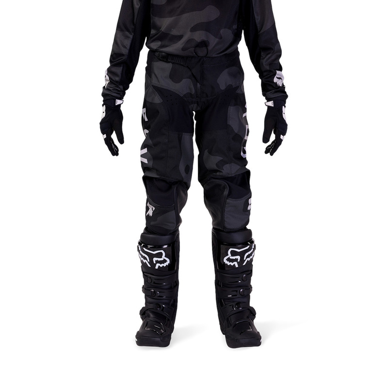 SPODNIE MOTOCYKLOWE JUNIOR FOX 180 BNKR BLACK CAMOY 22