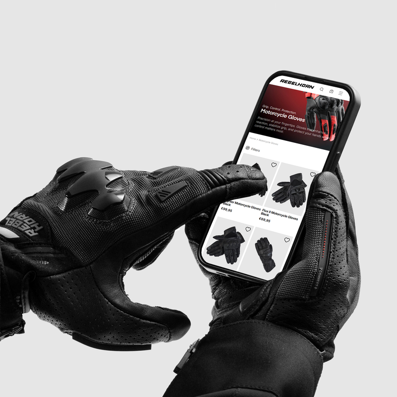RĘKAWICE MOTOCYKLOWE REBELHORN DEFENDER BLACK