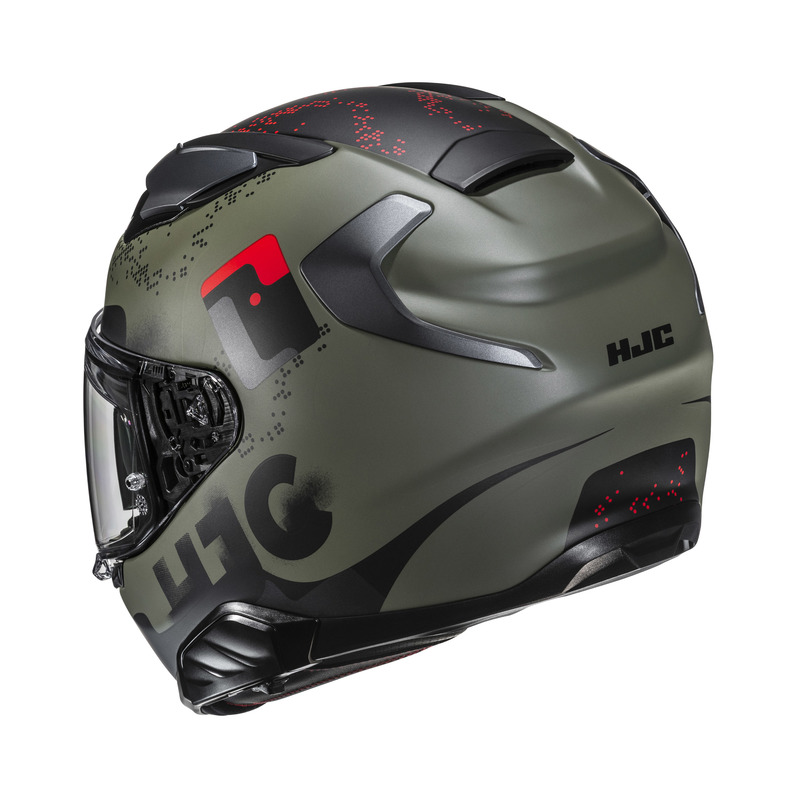 KASK MOTOCYKLOWY HJC F71 FACO GREEN BLACK XL