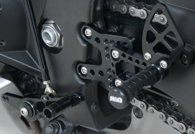PODNÓŻKI REGULOWANE RG RACING HONDA CBR600RR 03-14, ZESTAW BLACK