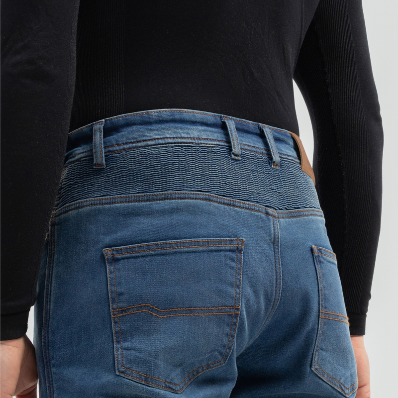 JEANSY MOTOCYKLOWE BROGER MAVERICK WASHED BLUE