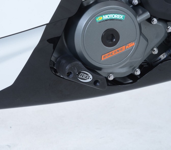SLIDERY SILNIKA RG RACING KTM RC390 (17-), LEWA STRONA BLACK