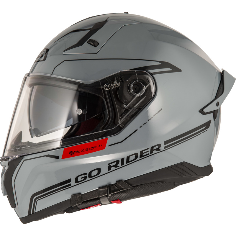 KASK MOTOCYKLOWY NZI GO RIDER STREAM DUO SOLID NOUVEAU NARDO GREY M