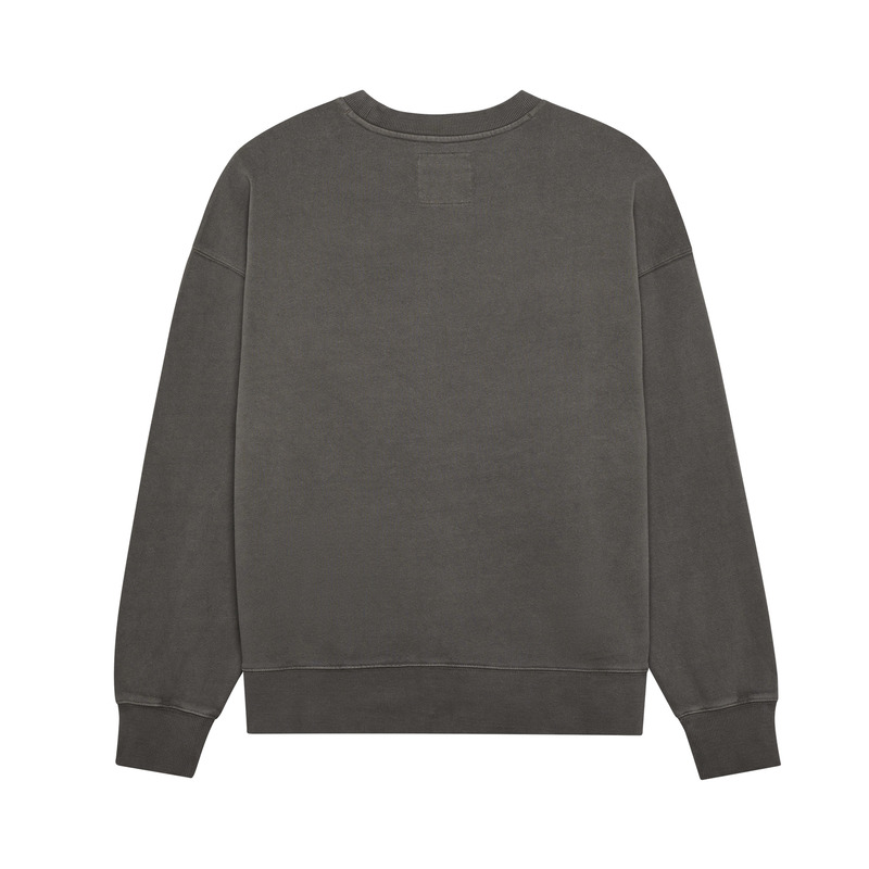 BLUZA FOX WORDMARK OVERSIZED FLEECE CREW PEWTER