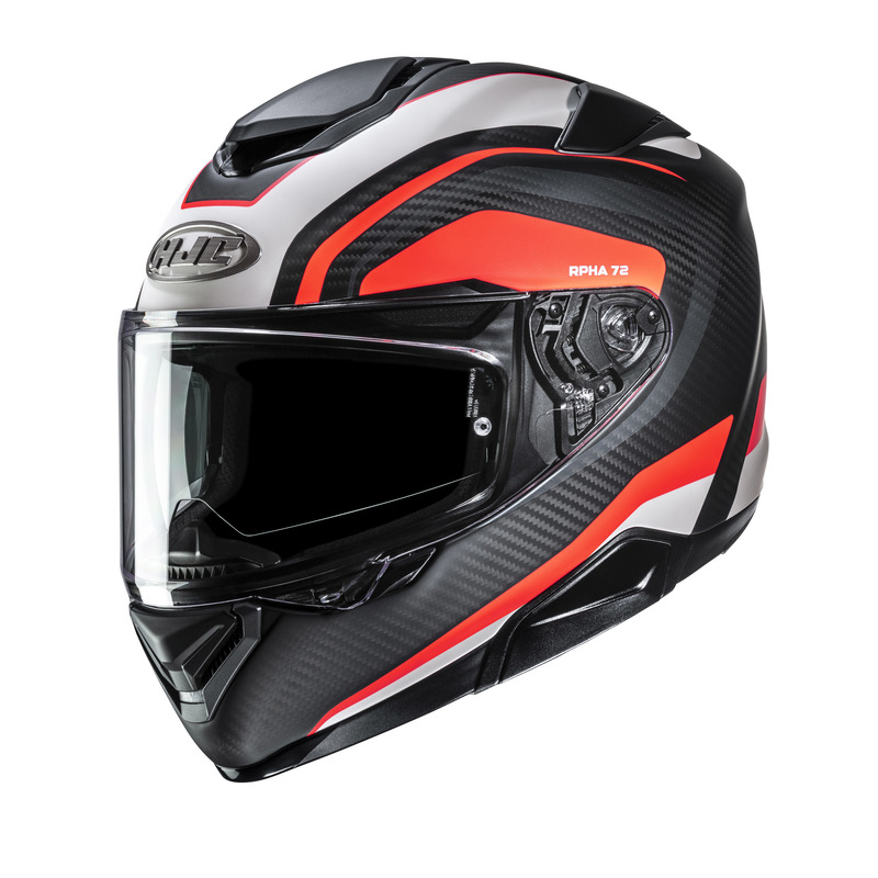 KASK MOTOCYKLOWY HJC RPHA72 CARBON LIS BLACK ORANGE XS