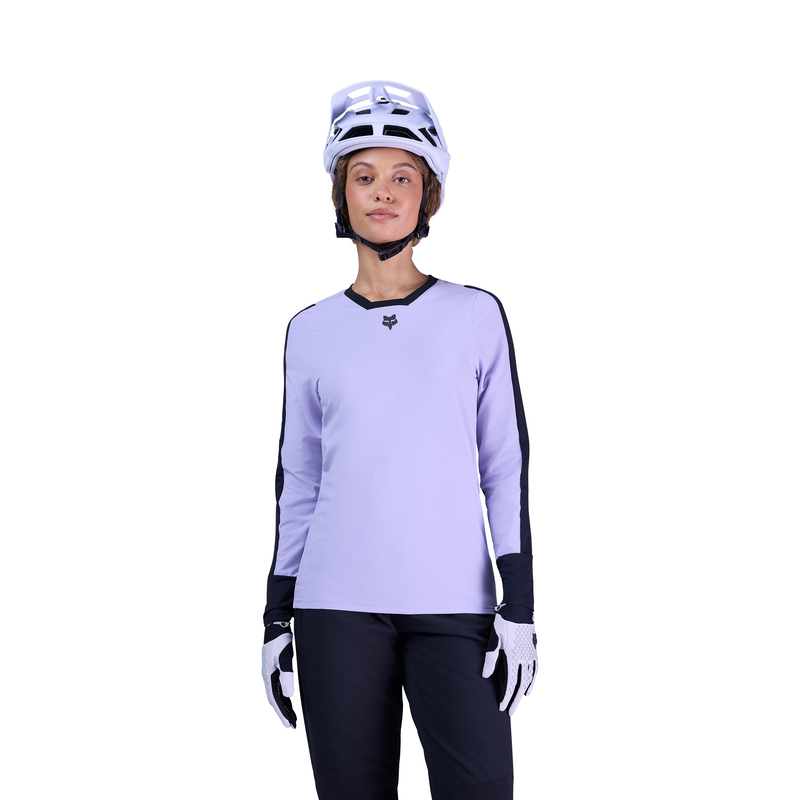 KOSZULKA ROWEROWA Z DŁUGIM RĘKAWEM DAMSKA FOX DEFEND THERMAL LILAC S