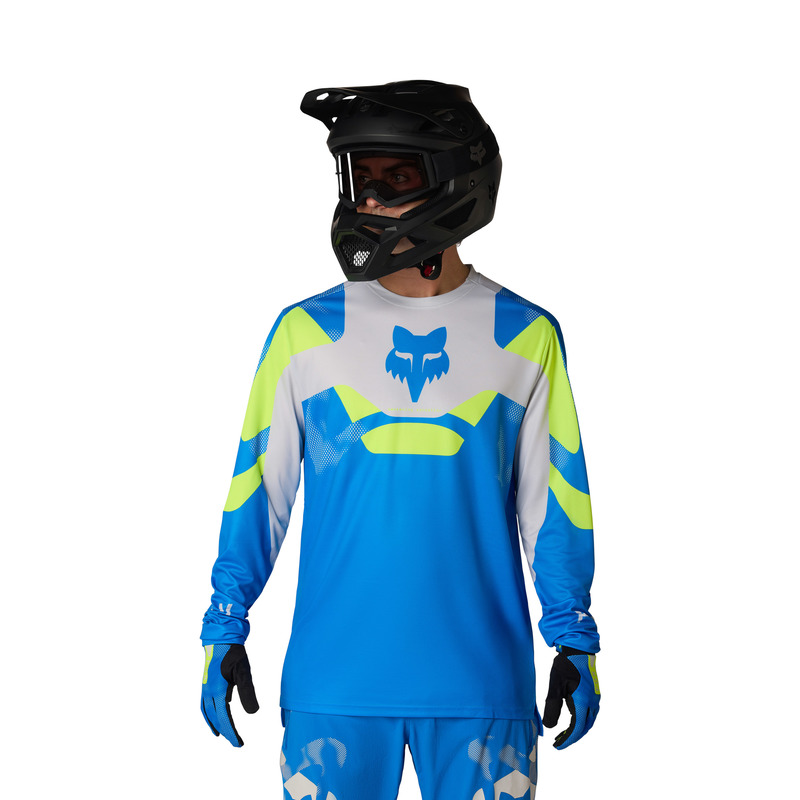 KOSZULKA ROWEROWA Z DŁUGIM RĘKAWEM FOX RANGER TACTILE BLUE JEWEL XXL