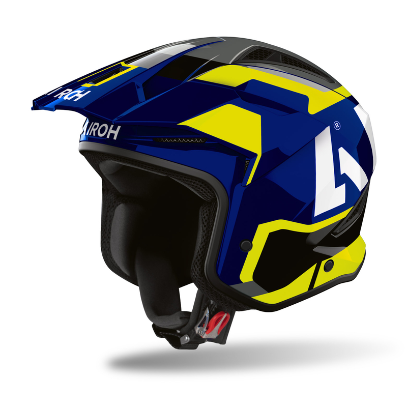 KASK MOTOCYKLOWY AIROH TRR 2 JUPITER BLUE YELLOW GLOSS XS