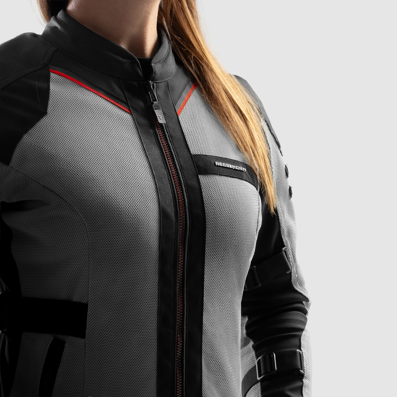 KURTKA MOTOCYKLOWA TEKSTYLNA DAMSKA REBELHORN SCANDAL 3 BLACK GREY RED