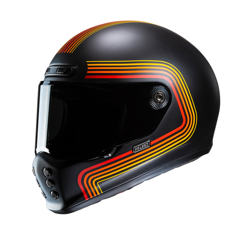KASK MOTOCYKLOWY HJC V10 FONI BLACK RED