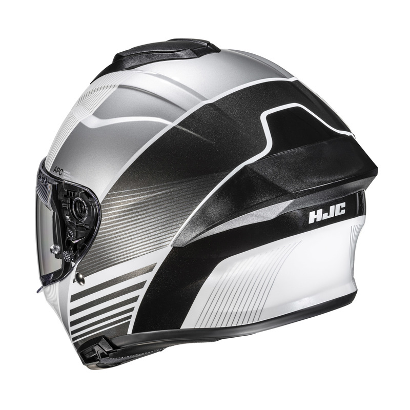 KASK MOTOCYKLOWY HJC C71 MORIX WHITE BLACK