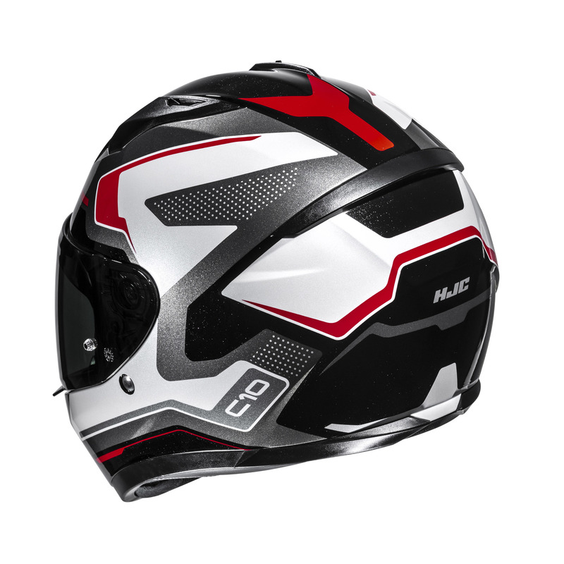 KASK MOTOCYKLOWY HJC C10 CRIC SILVER RED XS