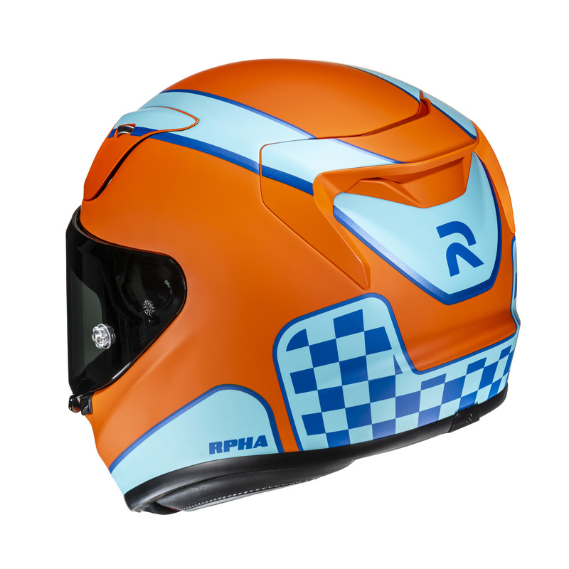 KASK MOTOCYKLOWY HJC RPHA12 RESPON ORANGE BLUE