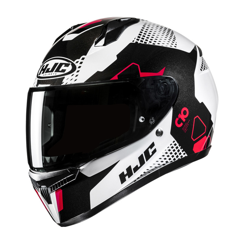KASK MOTOCYKLOWY HJC C10 ASPA WHITE BLACK