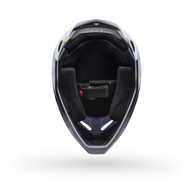 KASK MOTOCYKLOWY FOX V1 CLUTCH WHITE BLACK