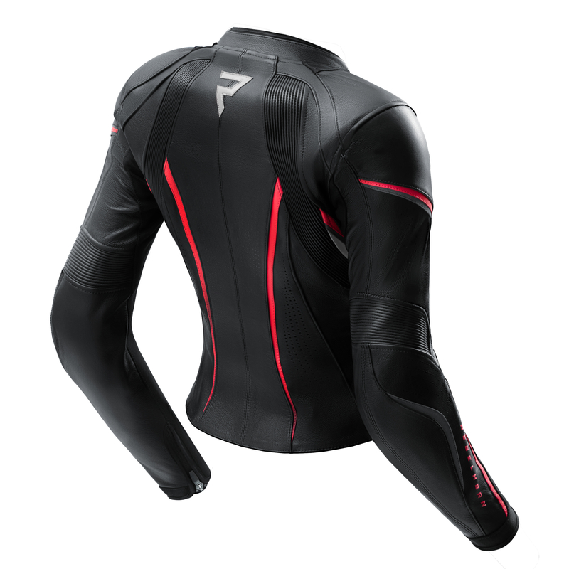 KURTKA MOTOCYKLOWA SKÓRZANA DAMSKA REBELHORN DIVA ST BLACK RED WHITE