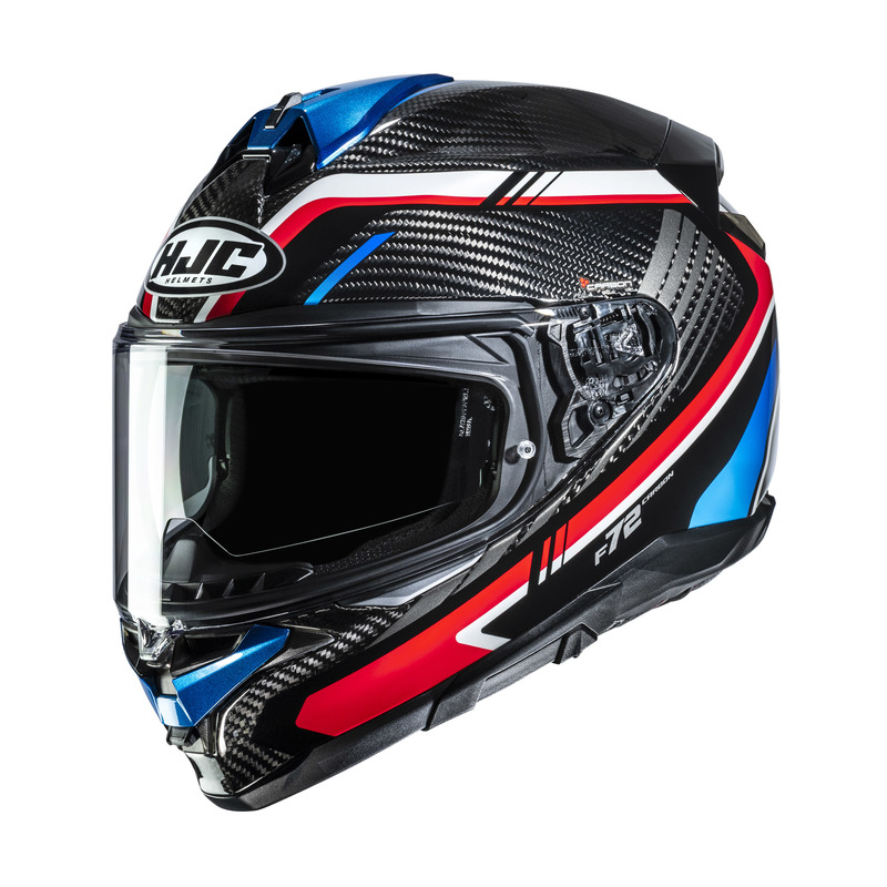 KASK MOTOCYKLOWY HJC F72 CARBON KAIRO BLACK BLUE L