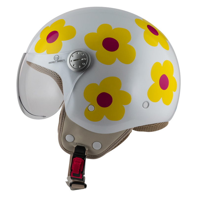 KASK MOTOCYKLOWY NZI PASARELA MARGARITAS NARANJA Y ROSA