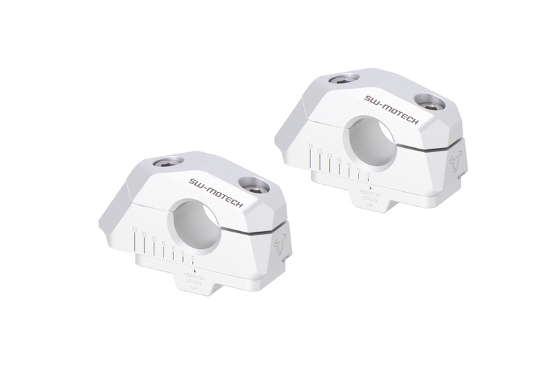 ZESTAW PODWYŻSZAJĄCY KIEROWNICĘ SW-MOTECH 22MM PODWYŻSZENIE 25MM PRZESUNIĘCIE 5/10/15/20/25/30MM SIL