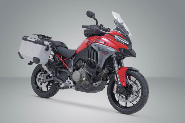ZESTAW KUFRA CENTRALNEGO TRAX ADV SW-MOTECH 45/45 L. DUCATI MULTISTRADA V4 (20-) SILVER