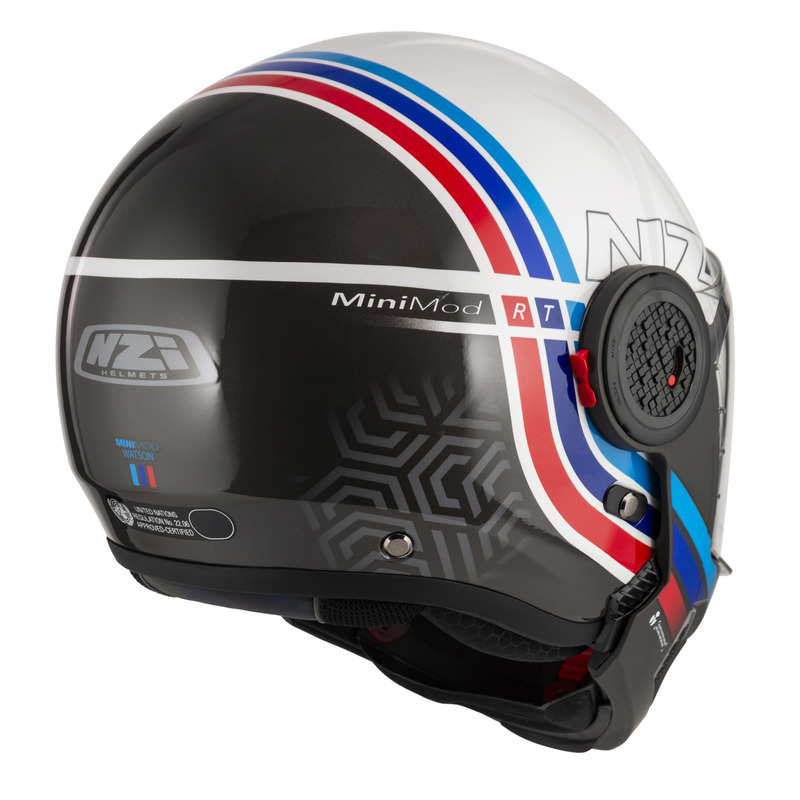 KASK MOTOCYKLOWY NZI MINIMOD DUO WATSON WHITEBLACK POWER