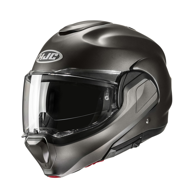 KASK MOTOCYKLOWY HJC F100 SOLID SEMI FLAT TITANIUM L