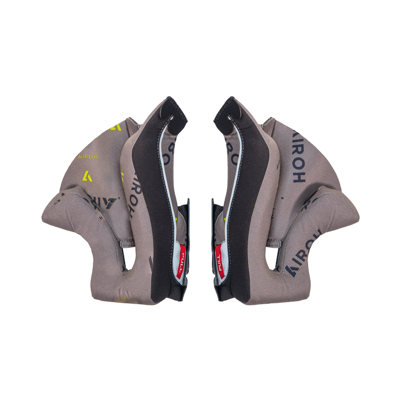 PODUSZKI POLICZKOWE DO KASKU AIROH TWIST 3 GREY YELLOW S