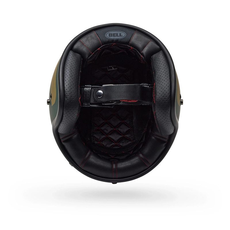 KASK MOTOCYKLOWY BELL CUSTOM 500 PARLOR MATTE EMERALD GOLD