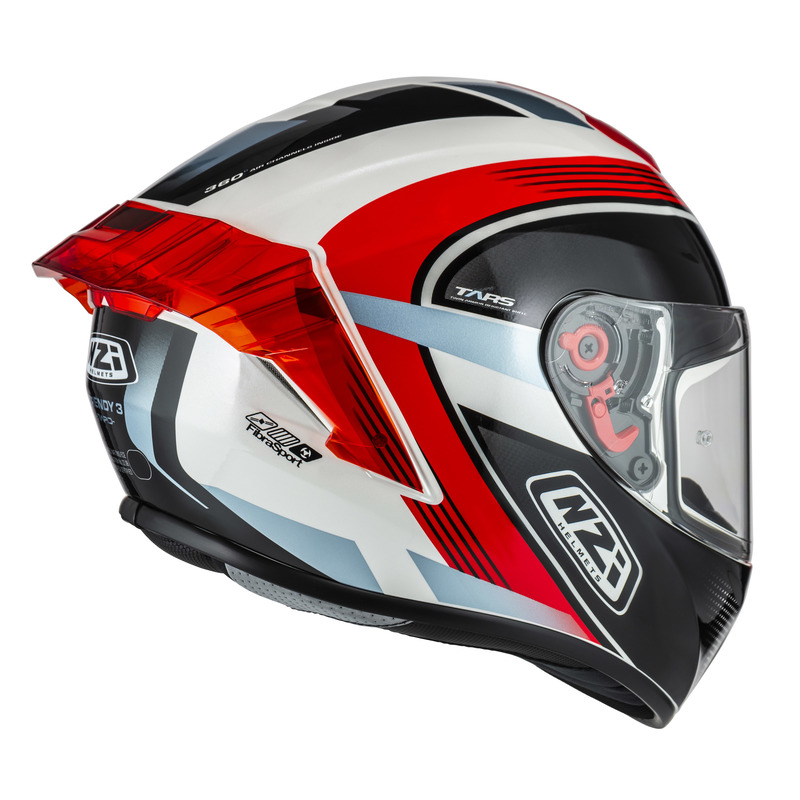 KASK MOTOCYKLOWY NZI TRENDY STREAM RAPID WHITE RED BLUE RED S