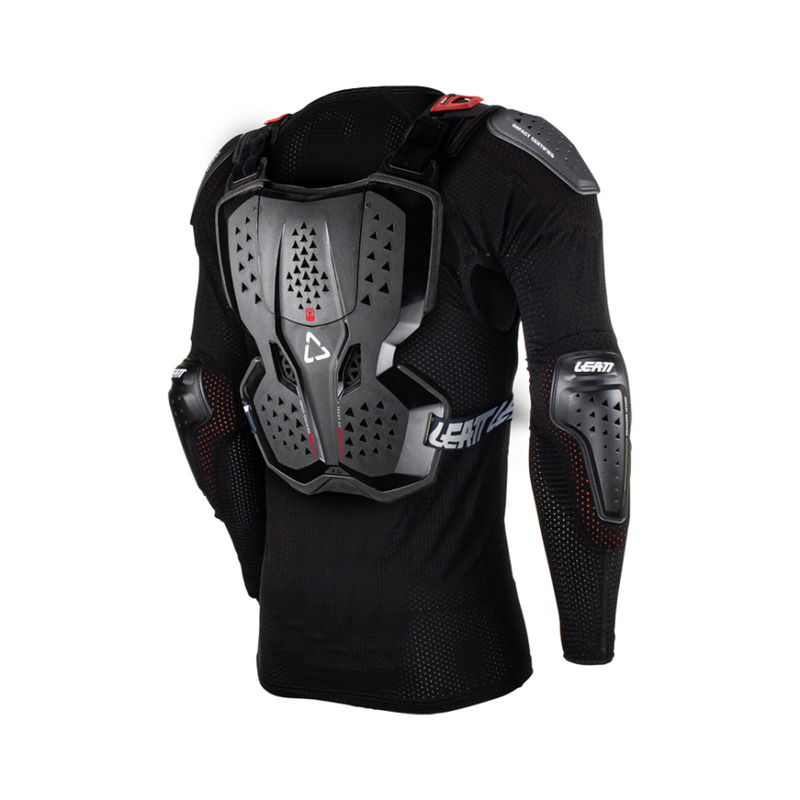 KOSZULKA Z OCHRANIACZAMI JUNIOR LEATT 3.5 BLACK RED (147-159CM)