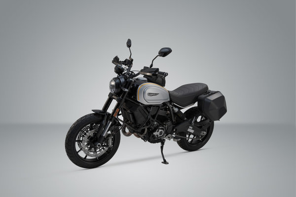 ZESTAW KUFRA BOCZNEGO URBAN ABS I STELAŻA SW-MOTECH DUCATI SCRAMBLER MODELS BLACK 1X16,5L