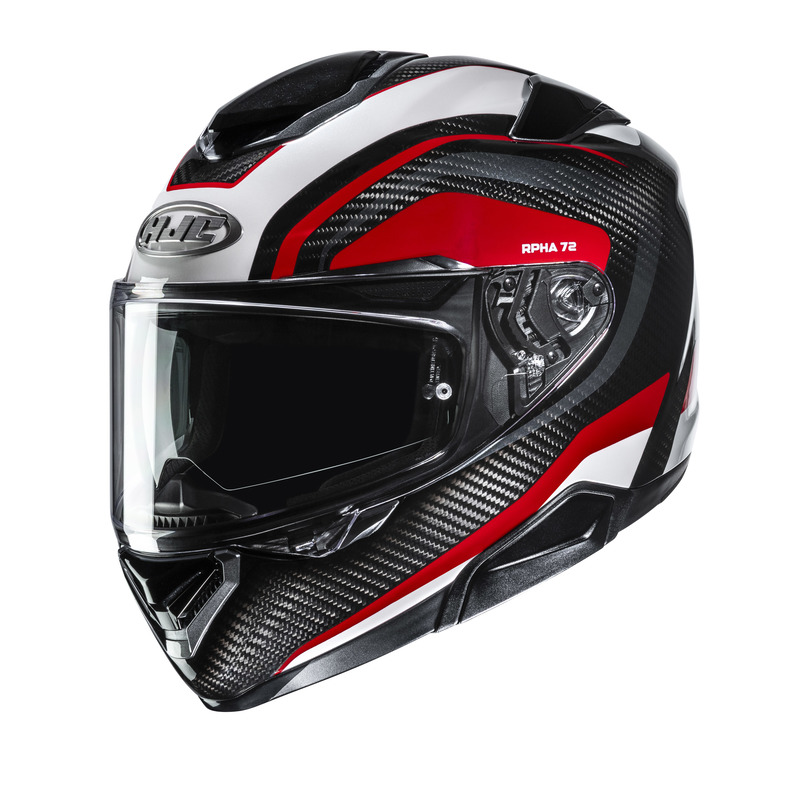 KASK MOTOCYKLOWY HJC RPHA72 CARBON LIS BLACK RED M