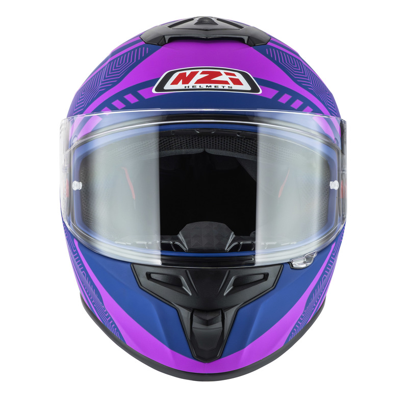 KASK MOTOCYKLOWY NZI TRENDY STREAM CONNECTED DARK BLUE PINK MATT S
