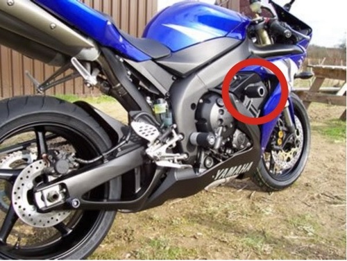 CRASHPADY CLASSIC RG RACING YAMAHA YZF-R1 04- 06 BLACK