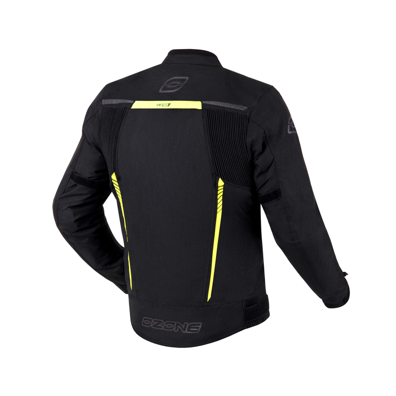 KURTKA MOTOCYKLOWA TEKSTYLNA OZONE DELTA 4 BLACK FLUO YELLOW
