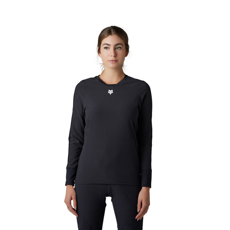 KOSZULKA ROWEROWA Z DŁUGIM RĘKAWEM DAMSKA FOX DEFEND THERMAL BLACK XL