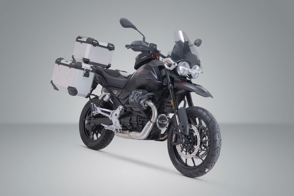 ZESTAW BAGAŻOWY ADVENTURE TRAX SW-MOTECH MOTO GUZZI V85 STRADA (24-) SILVER