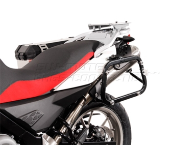 ZESTAW KUFRÓW BOCZNYCH TRAX ADV I STELAŻY SW-MOTECH BMW F650GS (-07)/G 650GS (11-) BLACK 45/45L