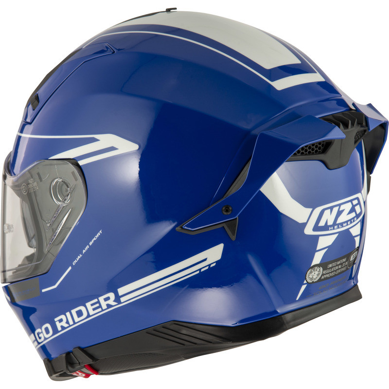 KASK MOTOCYKLOWY NZI GO RIDER STREAM DUO SOLID NOUVEAU BLUE Y S