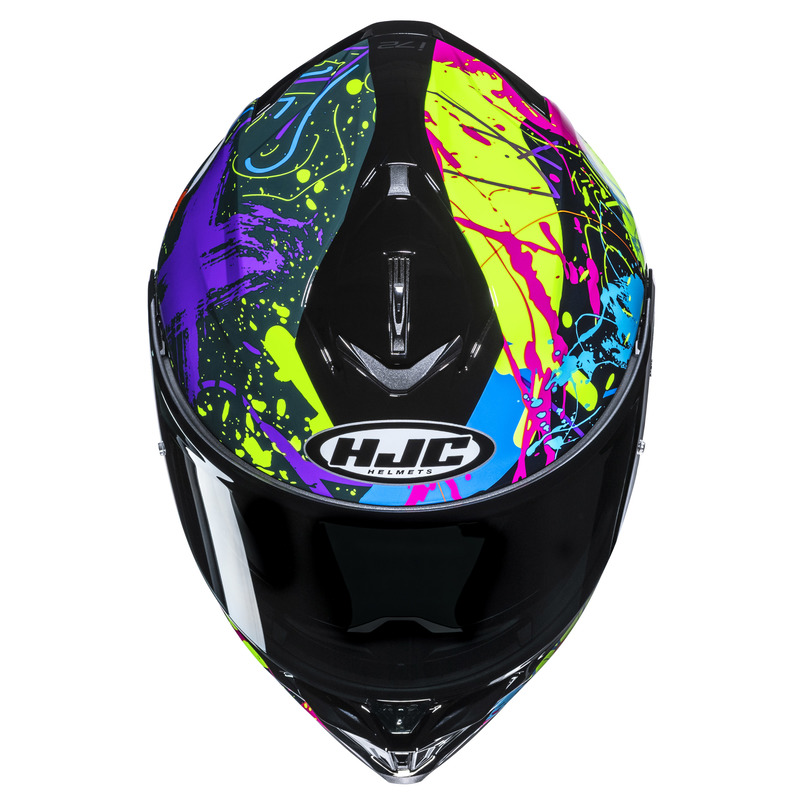 KASK MOTOCYKLOWY HJC I72 ELECTRA YELLOW BLUE M
