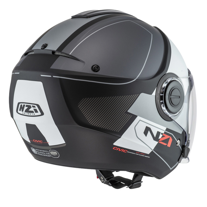 KASK MOTOCYKLOWY NZI CIVIC CONQUEST BLACK ANTRACITE GREY MATT XL