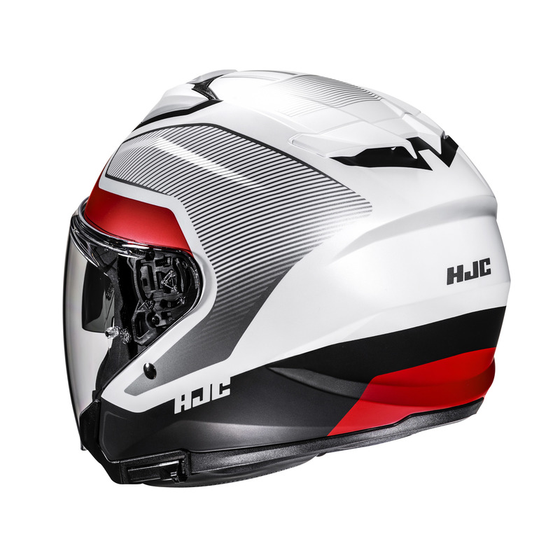KASK MOTOCYKLOWY HJC I31 TEVIS GREY RED M