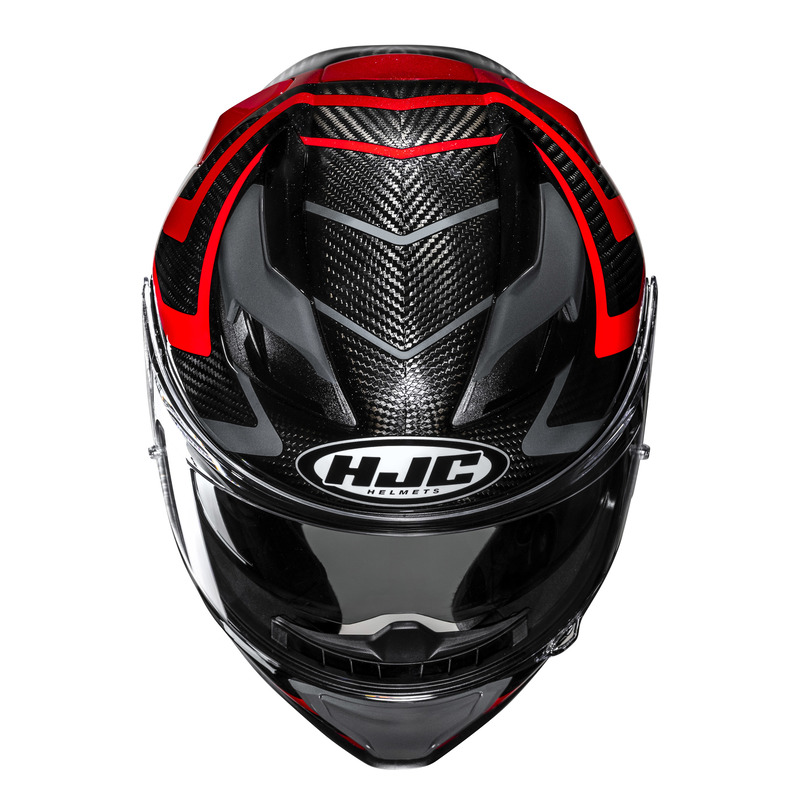 KASK MOTOCYKLOWY HJC F71 CARBON NEVIO BLACK RED M