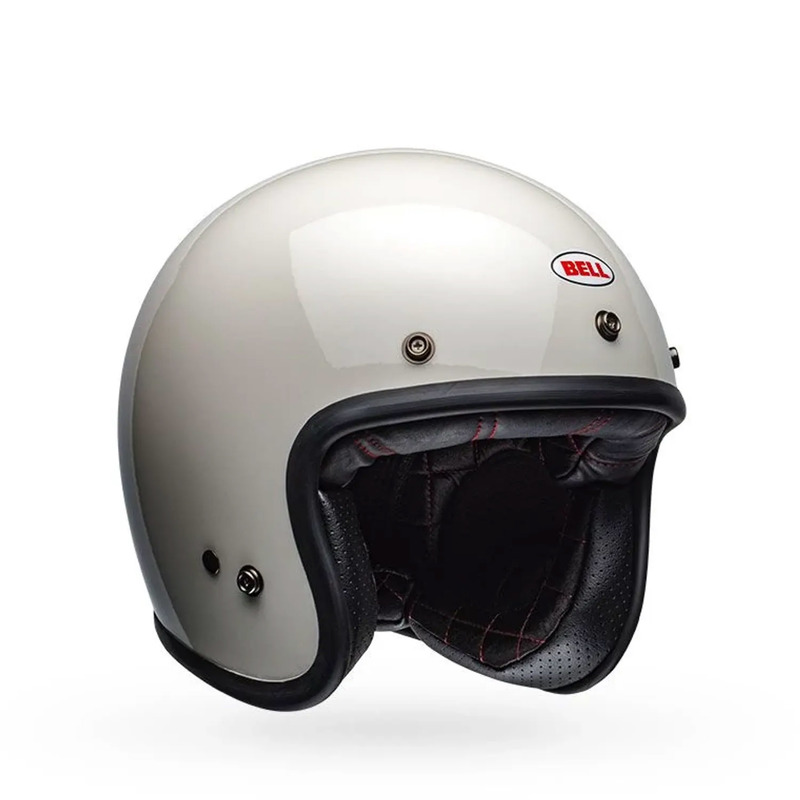 KASK MOTOCYKLOWY BELL CUSTOM 500 SOLID VINTAGE WHITE M
