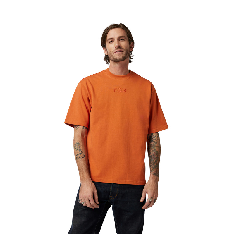 T-SHIRT FOX WORDMARK OVERSIZED CHOCOLATE